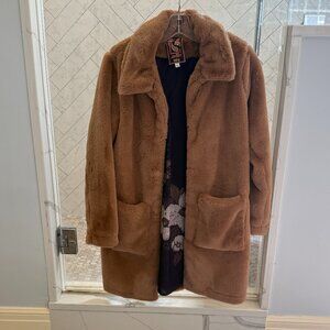 Faux Fur Chocolate Coat